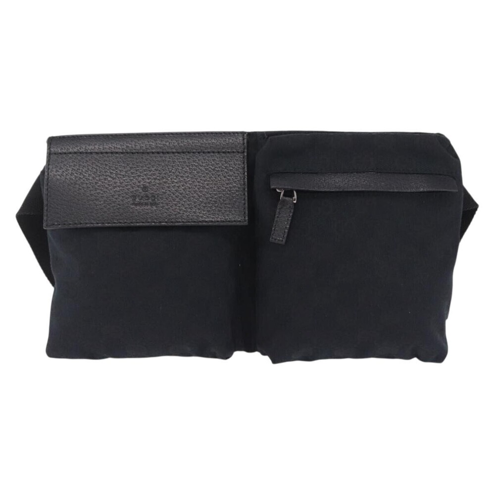 Gucci Vintage Double Web Belt Canvas